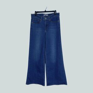 Levi's Women's Jeans 318 Shaping Wide Leg Medium Blue Wash Size 31